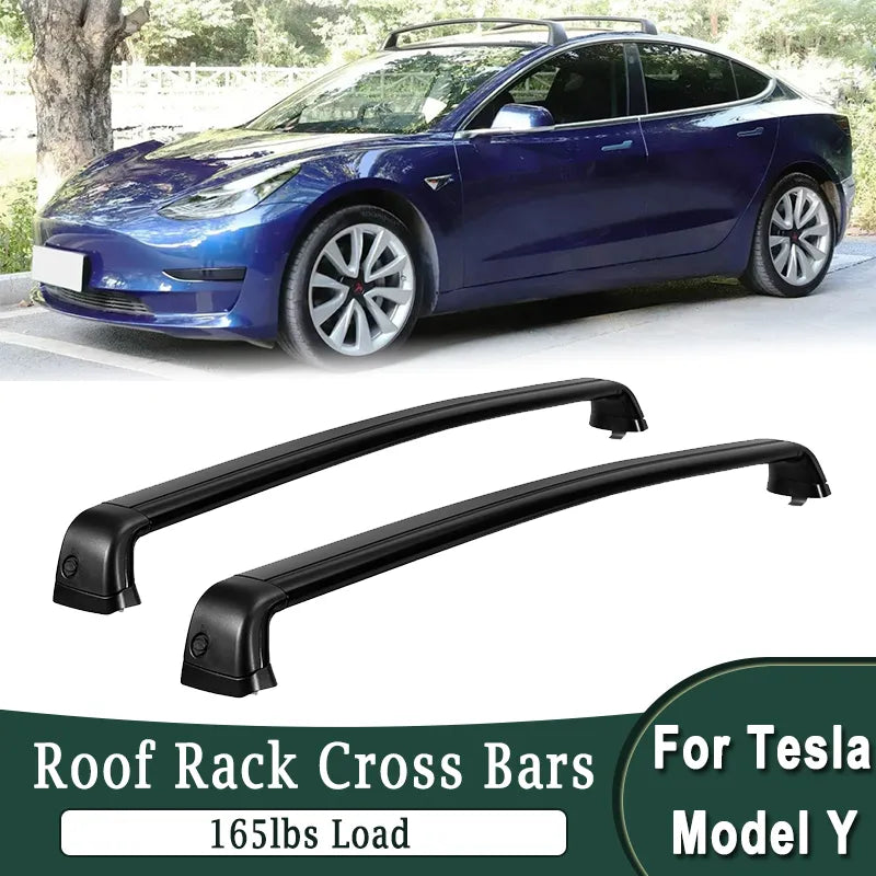 Tesla Model Y Aluminum Roof Rack Cross Bars By EV Parts Bay